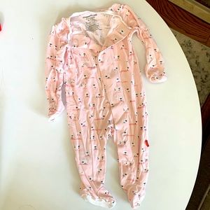 Magnetic me 0-3month pink cow print pajamas baby